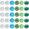 SUNNYCLUE 30Pcs 6 Style Polymer Clay Pave Rhinestone Beads CLAY-SC0001-78B-1