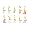 Tulip Glass & Acrylic Pendant Decorations HJEW-JM03407-2