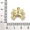Brass Micro Pave Cubic Zirconia Pendants KK-K401-19G-4