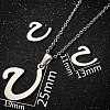 201 Stainless Steel Pendant Necklaces & Stud Earrings Sets WG00841-35-1