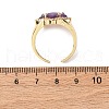 Star Natural Amethyst Cubic Zirconia Cuff Rings RJEW-M076-02G-08-3