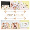 AHADERMAKER 40 Sheets 5 Styles Rectangle Printable Blank Kraft Paper Self Adhesive Stickers FIND-GA0005-73-3