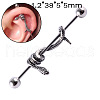 304 Stainless Steel Long Barbell Cartilage Earrings FS-WGA4435-18-2