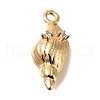Brass Micro Pave Clear Cubic Zirconia Pendants KK-M301-07G-1