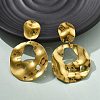 304 Stainless Steel Dangle Stud Earrings for Women EJEW-K268-13B-G-1