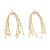 Bowknot Brass Tassel Stud Earrings for Women EJEW-S216-01G-1