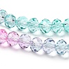 Transparent Painted Glass Beads Strands X1-DGLA-A034-T6mm-A10-4