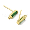 Brass Micro Pave Cubic Zirconia Earring Findings X-KK-A205-10G-01-2
