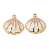 304 Stainless Steel Enamel Pendants STAS-U057-15G-B-1