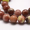 Natural Plum Blossom Jasper Beads Strands G-A163-02-10mm-3