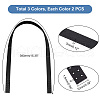   3 Pairs 3 Colors Cowhide Leather Sew On Bag Handles FIND-PH0010-62-2