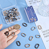 SUNNYCLUE 30Pcs 3 Colors Zinc Alloy Spring Gate Rings FIND-SC0010-84-3