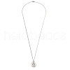 Brass Micro Pave Coloful Cubic Zirconia Pendant Necklaces NJEW-M211-03B-P-5