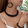 Ring Alloy Necklace & Dangle Earring & Bangle Sets FS-WG0F4B5-01-2