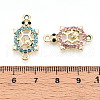 Alloy Rhinestone Connector Charms ALRI-T011-03-3