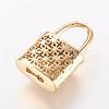 Brass Micro Pave Cubic Zirconia Pendants ZIRC-K060-08-4