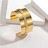 304 Stainless Steel Cuff Bangles BJEW-M082-05G-2