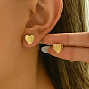 Stainless Steel 3D Heart Stud Earrings for Women GB5013-1