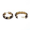 Brass Micro Pave Clear Cubic Zirconia Huggie Hoop Earrings EJEW-H121-22G-3