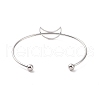Non-Tarnish 201 Stainless Steel Hollow Out Crescent Moon Open Cuff Bangle BJEW-P285-03P-2