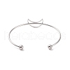 201 Stainless Steel Hollow Out Crescent Moon Open Cuff Bangle BJEW-P285-03P-2