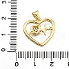 Brass Micro Pave Cubic Zirconia Pendants KK-K401-06A-G-3