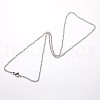 Tarnish Resistant Trendy Unisex 304 Stainless Steel Cable Chain Necklaces NJEW-M057-B-01-2