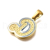 304 Stainless Steel Pendants STAS-K297-01G-D-2