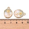 Rack Plating Alloy Enamel Pendants ENAM-N056-409A-3