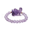 Natural Amethyst Beaded Rings RJEW-TA00191-01-4