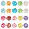   20Pcs 10 Colors AB Color Plated Acrylic Rhinestone Beads OACR-PH0004-01-2