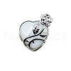 Opalite Heart Pendants PW-WG25744-04-1