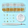 Brass and Iron Beeds with Strong Stretchy Beading Elastic Thread and Iron Beading Tweezers DIY-FS0005-74-7
