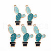 Rack Plating Alloy Enamel Pendants ENAM-S122-040-RS-3