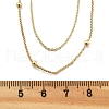 Brass Double Layer Necklaces NJEW-D302-52G-5
