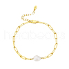 Natural Freshwater Pearls Bead Link Bracelets BJEW-I314-134-1
