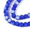 Frosted Opaque Glass Beads Strands GLAA-T032-P6mm-MBB11-3