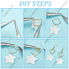 SUNNYCLUE DIY Shell & Stainless Steel Dangle Earring Making Kits DIY-SC0026-52-6