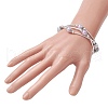 Electroplated Glass Stretch Bracelets BJEW-JB11614-3