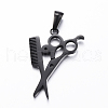304 Stainless Steel Rhinestone Pendants STAS-P157-02-3