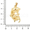 Flower Brass Pendant Cabochon Settings KK-S521-05G-3