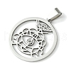 Non-Tarnish 201 Stainless Steel Pendants STAS-U003-19P-2