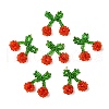 Handmade Glass Seed Cherry Pendants PALLOY-CJ00077-8