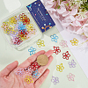SUNNYCLUE 48Pcs 6 Colors Hollow Spray Painted Alloy Pendants FIND-SC0012-26-3