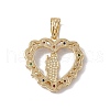 Brass Micro Pave Colorful Cubic Zirconia Pendants KK-G439-19G-2