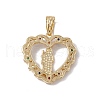 Brass Micro Pave Colorful Cubic Zirconia Pendants KK-G439-19G-2