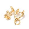 Brass Micro Pave Cubic Zirconia Ice Pick Pinch Bails KK-K378-15G-2