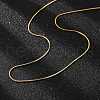 Ion Plating(IP) 304 Stainless Steel Snake Chains Necklaces STAS-F094-24G-3