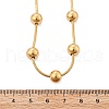 304 Stainless Steel Round Beads Snake Chain Necklaces NJEW-D319-02C-G-5