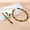 Rectangle Alloy Acrylic Chain Necklaces & Bracelets & Stud Earrings Sets FS-WG120DF-01-3